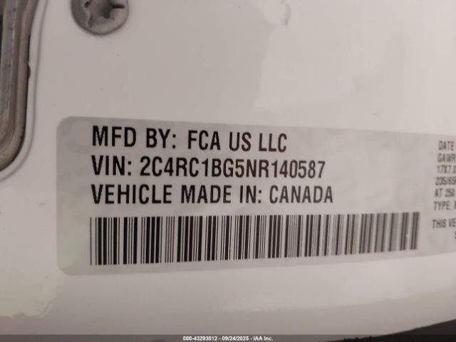 2022 CHRYSLER PACIFICA 2C4RC1BG5NR140587 Photo 8