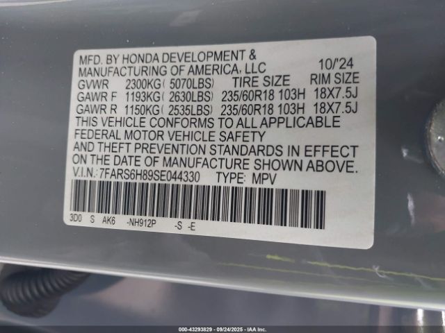 2025 HONDA CR-V HYBRID 7FARS6H89SE044330 Photo 8