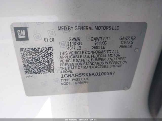 2019 CADILLAC CTS 1G6AR5SX6K0100367 Photo 8