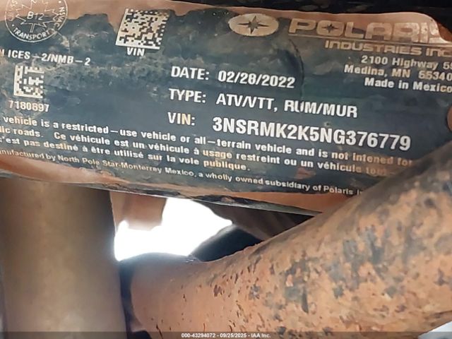 2022 POLARIS RZR 3NSRMK2K5NG376779 Photo 9