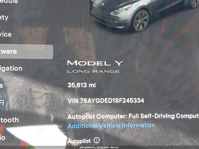 2025 TESLA MODEL Y 7SAYGDED1SF245334 Photo 6