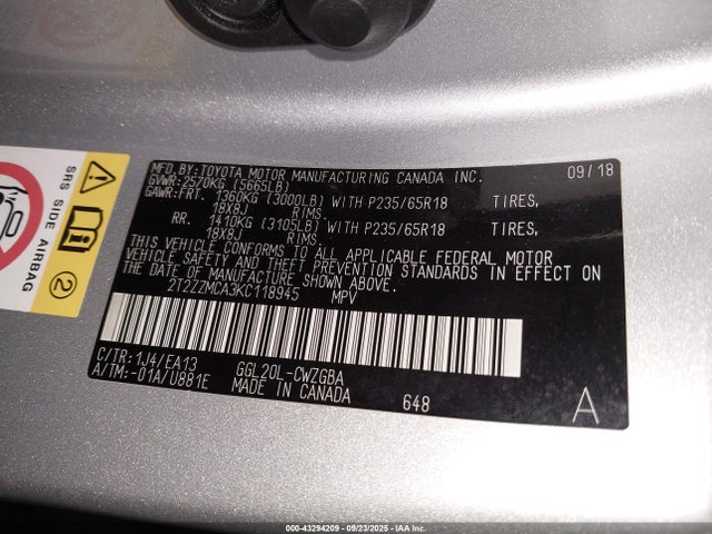 Lexus 2gr-fks 2019 2T2ZZMCA3KC118945 Image 9