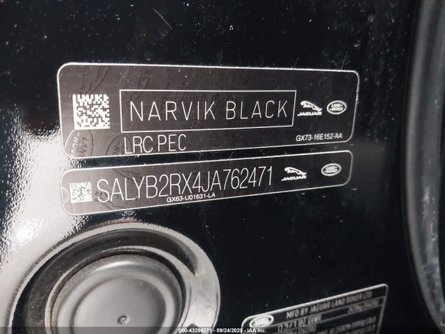 Land Rover aj20p 2018 SALYB2RX4JA762471 Image 9