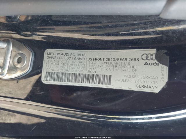 2010 AUDI A5 WAULFAFH3AN011705 Photo 8