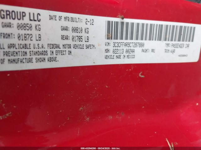 2012 FIAT 500 3C3CFFAR9CT287880 Photo 8