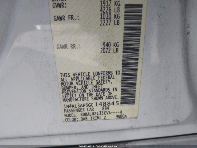 1N4AL3AP3GC148845 Nissan 2016