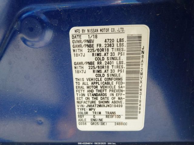 2018 NISSAN ROGUE JN8AT2MVXJW319499 Photo 8