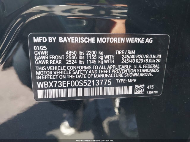 2025 BMW X1 WBX73EF00S5213775 Photo 8