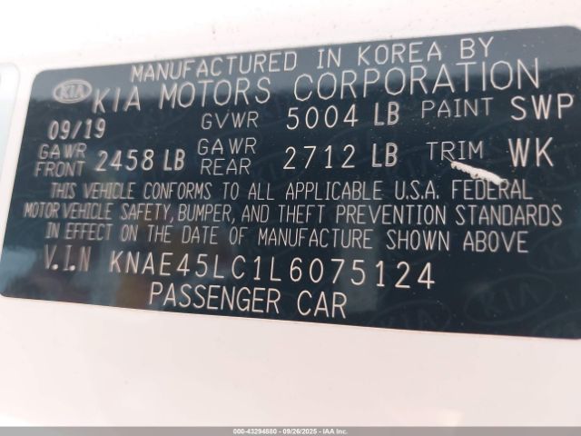 2020 KIA STINGER KNAE45LC1L6075124 Photo 8