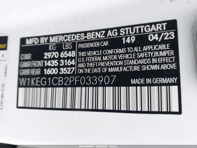 2023 MERCEDES-BENZ EQE 350 W1KEG1CB2PF033907 Photo 8