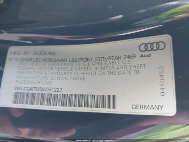 2013 AUDI S5 WAUCGAFR4DA051227 Photo 8