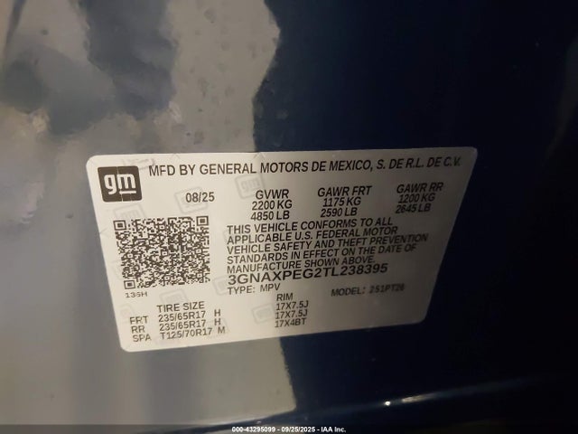 Chevrolet lsd 2026 3GNAXPEG2TL238395 Image 9