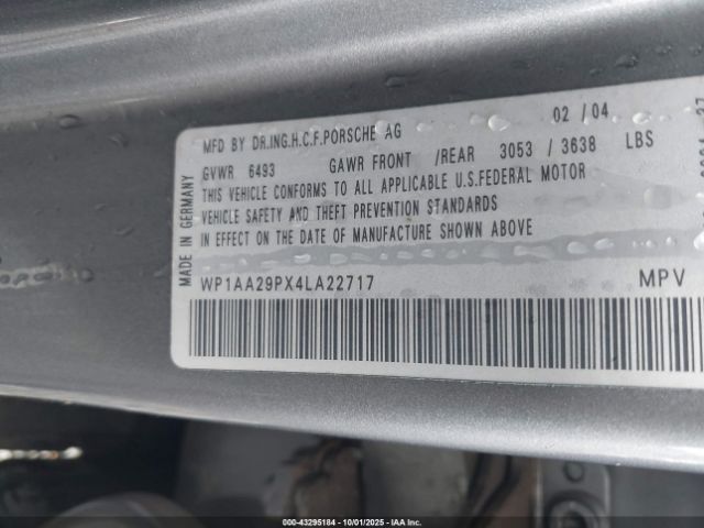 2004 PORSCHE CAYENNE WP1AA29PX4LA22717 Photo 8
