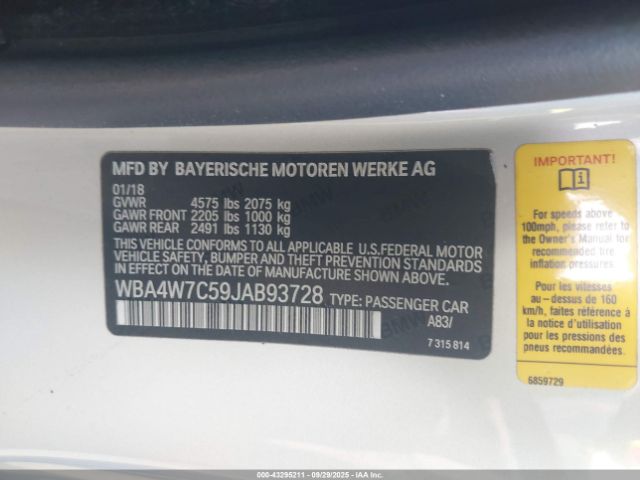 2018 BMW 440I WBA4W7C59JAB93728 Photo 8