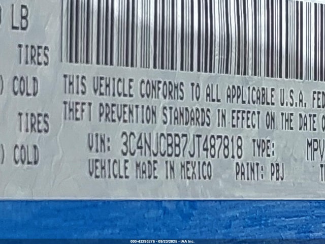 3C4NJCBB7JT487818 Jeep 2018