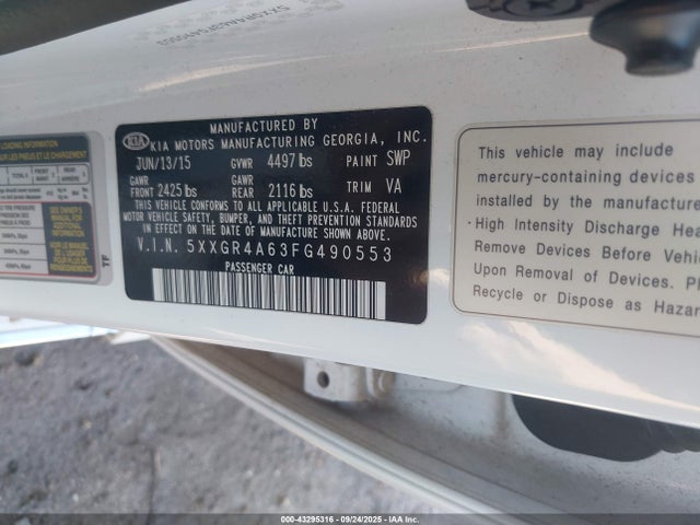 5XXGR4A63FG490553 KIA dohc t-gdi theta-ii