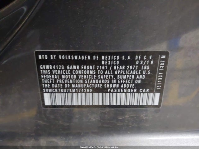 Volkswagen 1.4 tsi 2019 3VWCB7BU7KM174290 Image 9