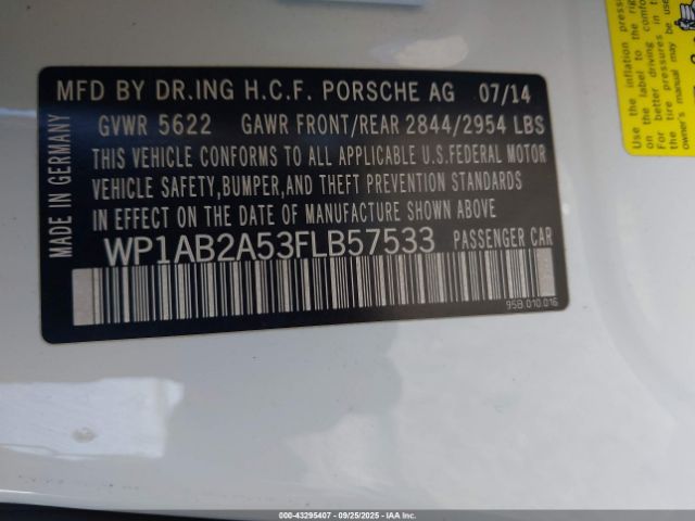 2015 PORSCHE MACAN WP1AB2A53FLB57533 Photo 8