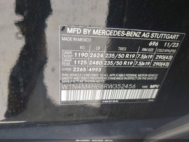 2024 MERCEDES-BENZ GLB 250 W1N4M4HB6RW352456 Photo 8