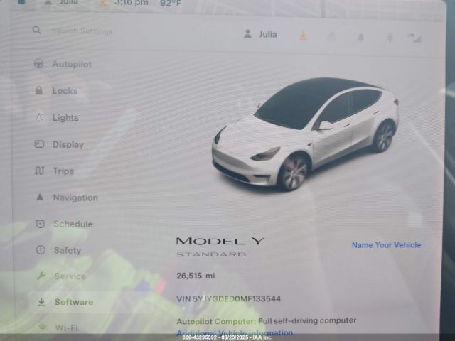 2021 TESLA MODEL Y 5YJYGDED0MF133544 Photo 6