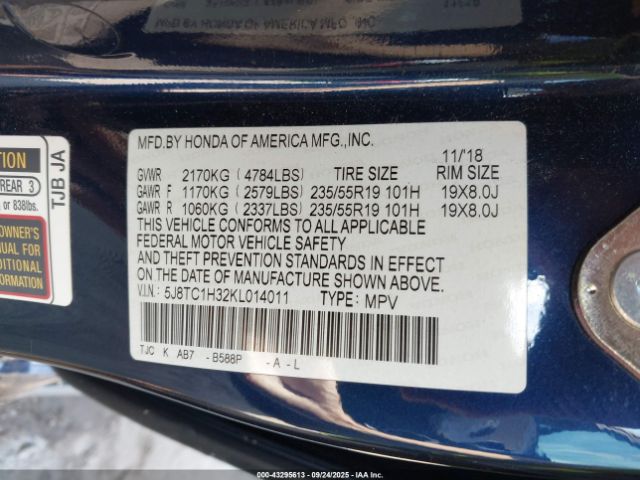 2019 ACURA RDX 5J8TC1H32KL014011 Photo 8