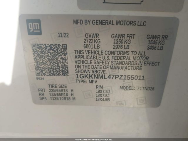 2023 GMC ACADIA 1GKKNML47PZ155011 Photo 8