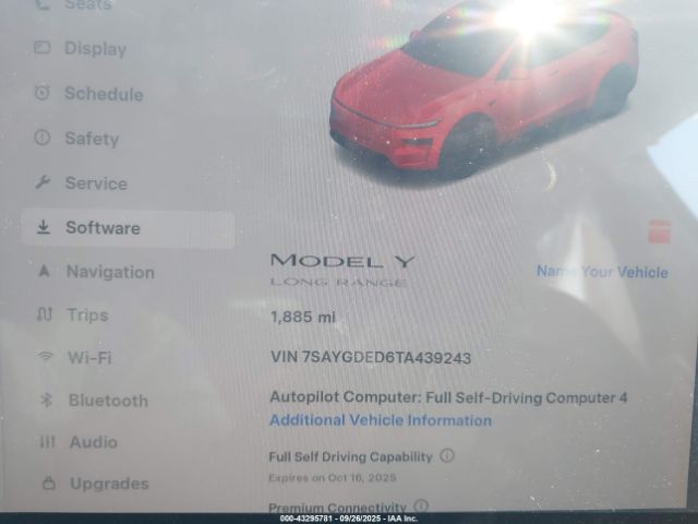 2026 TESLA MODEL Y 7SAYGDED6TA439243 Photo 6