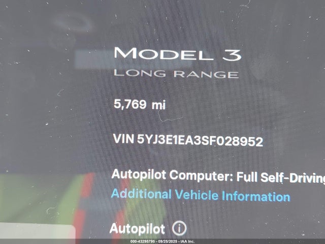 Tesla 2025 2025 5YJ3E1EA3SF028952 Image 7