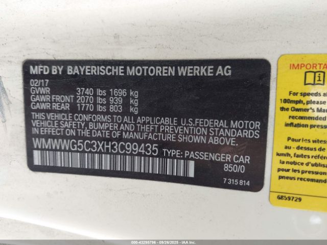 2017 MINI CONVERTIBLE WMWWG5C3XH3C99435 Photo 8