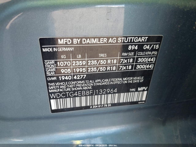 Mercedes-Benz GLA 250 2015 WDCTG4EB8FJ132964 Image 41