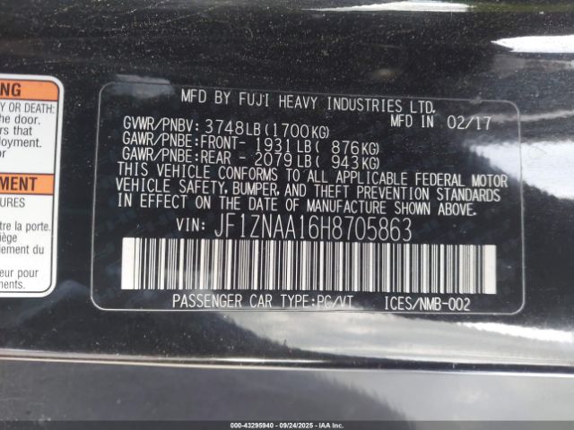 2017 TOYOTA 86 JF1ZNAA16H8705863 Photo 8