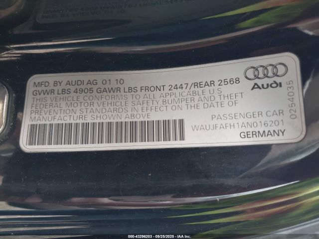 2010 AUDI A5 WAUJFAFH1AN016201 Photo 8