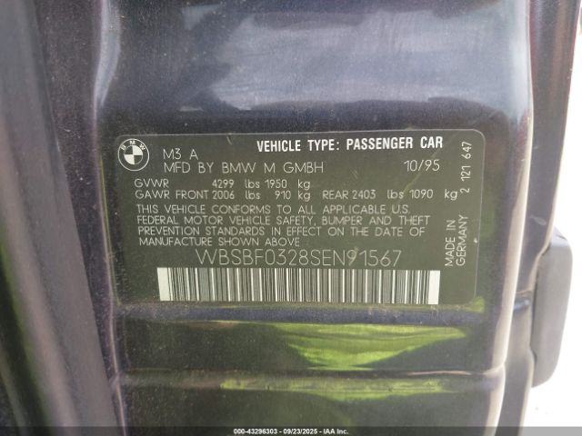 1995 BMW M3 WBSBF0328SEN91567 Photo 8