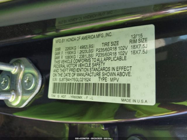 2016 ACURA RDX 5J8TB4H76GL021624 Photo 8