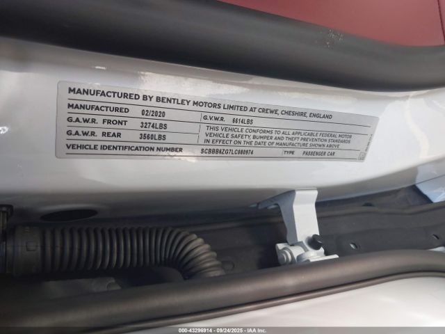 2020 BENTLEY FLYING SPUR SCBBB6ZG7LC080974 Photo 8