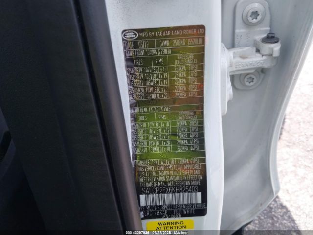 2019 LAND ROVER DISCOVERY SPORT SALCP2FX6KH825403 Photo 8