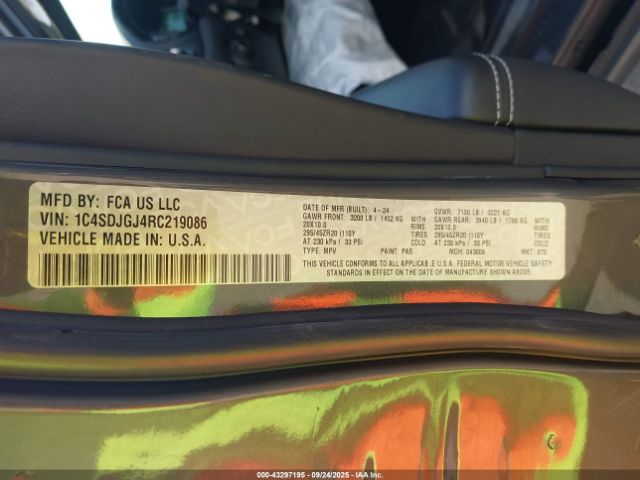 2024 DODGE DURANGO 1C4SDJGJ4RC219086 Photo 8