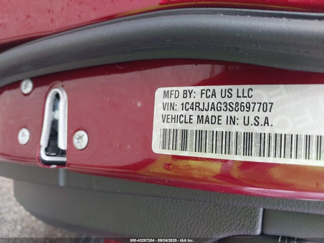 2025 Jeep Grand Cherokee L Altitude X 4x2 მანქანა იყიდება აუქციონზე, vin: 1C4RJJAG3S8697707, აუქციონის ნომერი: 43297204