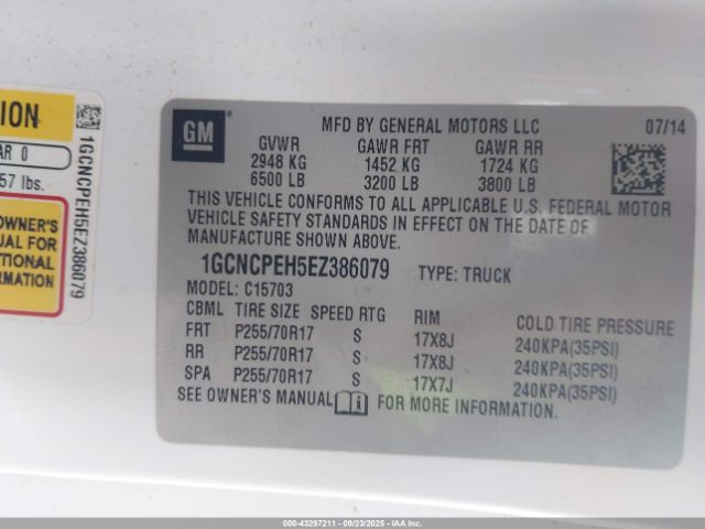 2014 CHEVROLET SILVERADO 1500 1GCNCPEH5EZ386079 Photo 8