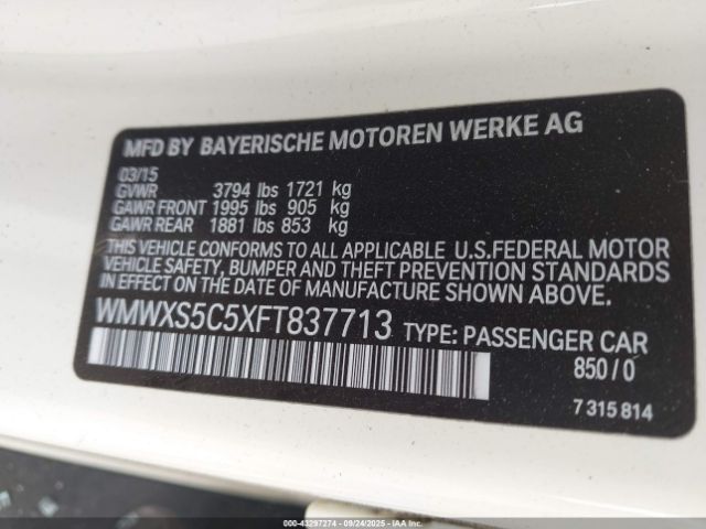 2015 MINI HARDTOP WMWXS5C5XFT837713 Photo 8