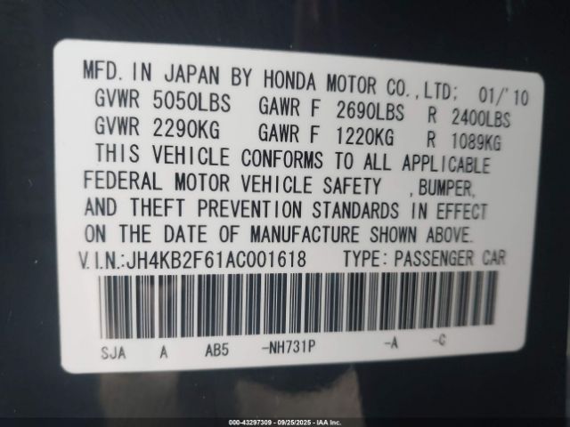 2010 ACURA RL JH4KB2F61AC001618 Photo 8