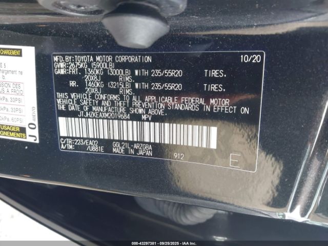 2021 LEXUS RX 350L JTJHZKEAXM2019684 Photo 8