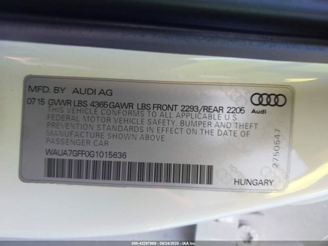 2016 AUDI A3 WAUA7GFF0G1015636 Photo 8