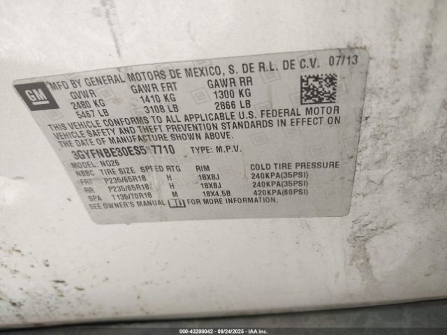 2014 CADILLAC SRX 3GYFNBE30ES517710 Photo 8