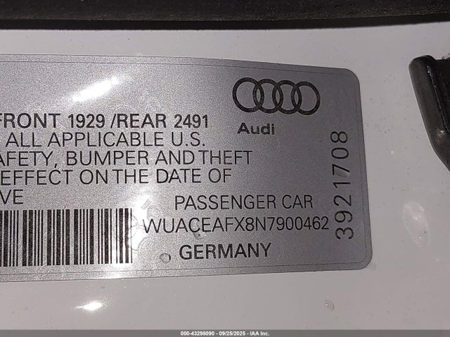 2022 AUDI R8 WUACEAFX8N7900462 Photo 8
