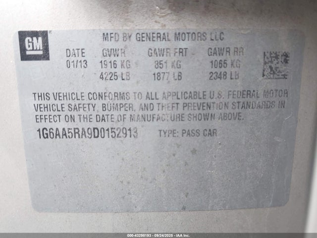 2013 CADILLAC ATS 1G6AA5RA9D0152913 Photo 8