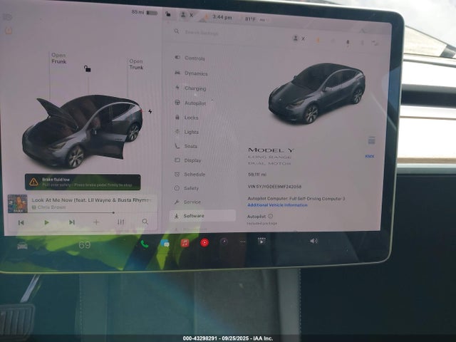 2021 TESLA MODEL Y 5YJYGDEE9MF242058 Photo 6