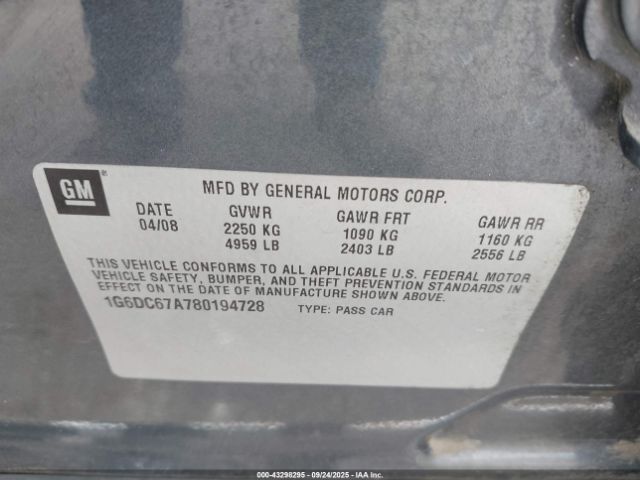 2008 CADILLAC STS 1G6DC67A780194728 Photo 8