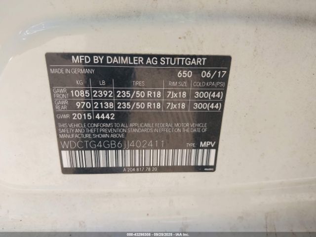 2018 MERCEDES-BENZ GLA 250 WDCTG4GB6JJ402411 Photo 8