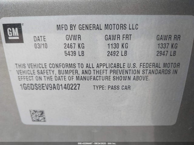 2010 CADILLAC CTS 1G6DS8EV9A0140227 Photo 8